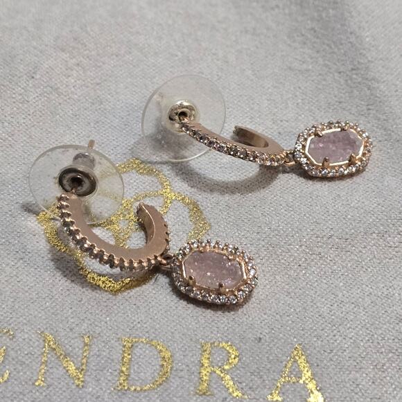 Kendra Scott Cale Hoop Rose Gold Earrings - Picture 5 of 5
